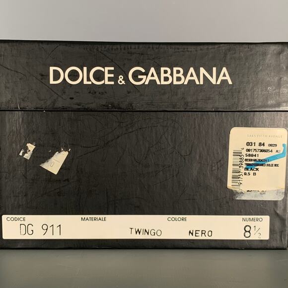 DOLCE & GABBANA Size 9 Brown Gold Leather Loafers main image 5